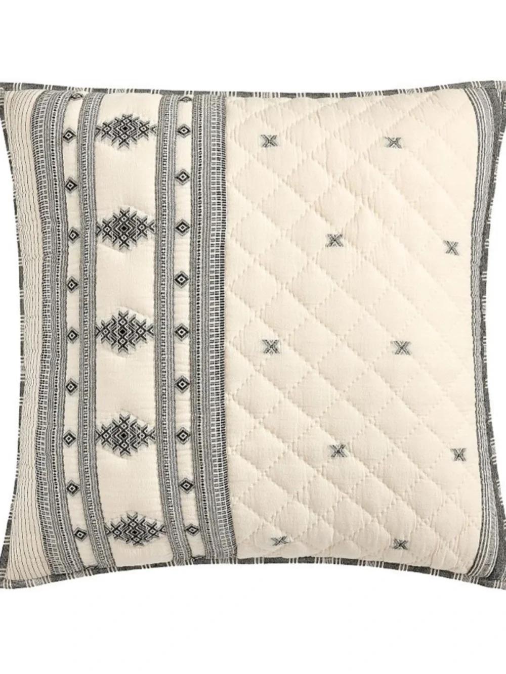 Set of 2 Pottery Barn Dakota Quilted Shams EURO Bundle